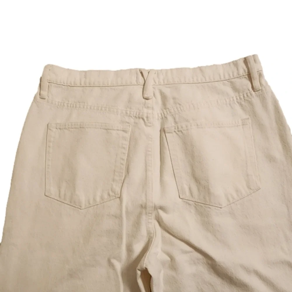 J. Crew wide flared‎ leg cream Relaxed jeans size 32 new!!